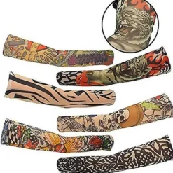 6 st Art Arm Fake Tattoo Sleeves Cover för Unisex Party Cool Man Woman Fashion Tattoos & Body Art Tillfällig Vattentät> Smink