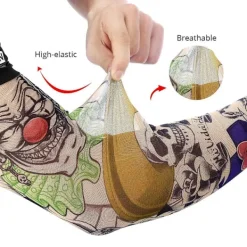 6 st Art Arm Fake Tattoo Sleeves Cover för Unisex Party Cool Man Woman Fashion Tattoos & Body Art Tillfällig Vattentät><noscript><img width=
