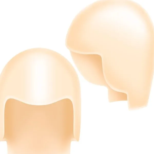 1 st Bald Cap för Makeup STOR STOR Large> Peruker