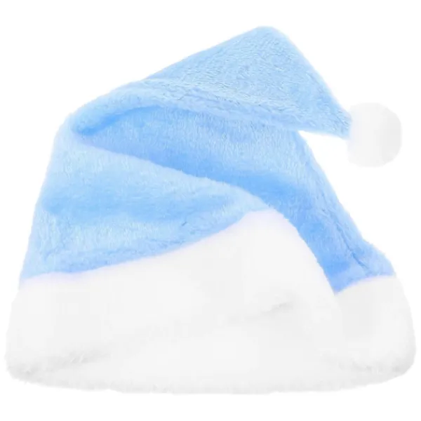 1 st Blå Jultomte Hatt Jul Sjungande Dekoration för Barn Juldekor Väska 40.00X30.00X1.00CM> Huvudbonader