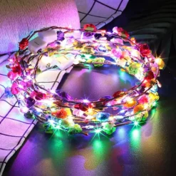 7 st blomsterkrans girlang huvudband blomster huvudbonad blomster huvudband för kvinnor flickor hår accessoarer födelsedag bröllop festival fest><noscript><img width=