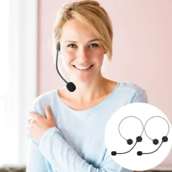 BRONZE 2 st Cosplay Hörlurar Tillbehör Falsk Mikrofon Hörlurar för Rockstjärna Sångare Dekoration för Hallo [BR]><noscript><img width=