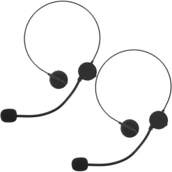 2 st Cosplay-hörlurar Tillbehör Falsk Mikrofon Hörlurar för Rockstjärna Sångare Dekoration för Hallo> Tillbehör