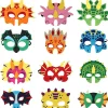 DAO 12 st Dinosaurie Mask Ansiktsmasker Filt Barn Mode Lekhus Leksaker Kreativa Fest Spel Rekvisita Nya Pojkar Flickor db> Masker