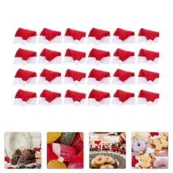24 st Dulces Navideos Små Tomteluvor Dockor Mini Elf Hattar Juldekoration Mini Julhattar> Tillbehör