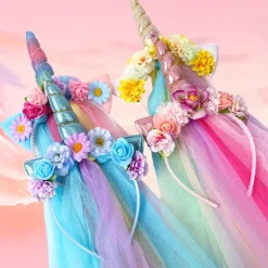 FMYSJ 1 st Enhörningspannband för - Magisk prinsessdiadem med & färger, mjukt bekvämt hårband lämpligt för julfester, bröllop (FMY) | Fyndiq> Huvudbonader