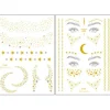 2 st Face Face Tattoo Stickers Metallic Tattoo Stickers Flash Tattoos för flickor och ungdomar Semestergåva-> Smink