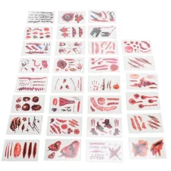 30 st Fake Scar Klistermärke Papper Kropp Ansikte Dekor Alla helgons dag Aprilskämt Helgdag Rekvisita> Smink