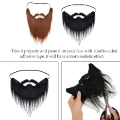 2 st Fake Skägg, Falska Skägg Och Mustascher, Falskt Skägg Justerbart Elastiskt Rep för Fest Cosplay Tillbehör för Festival Party Kostymdekorationer | Fyndiq><noscript><img width=