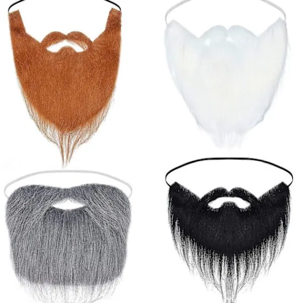 FMYSJ 4 st Falska Skägg Roliga Låtsasmustascher Falska Mustascher för Kostym Halloweenfest Tillbehör (FMY)> Tillbehör