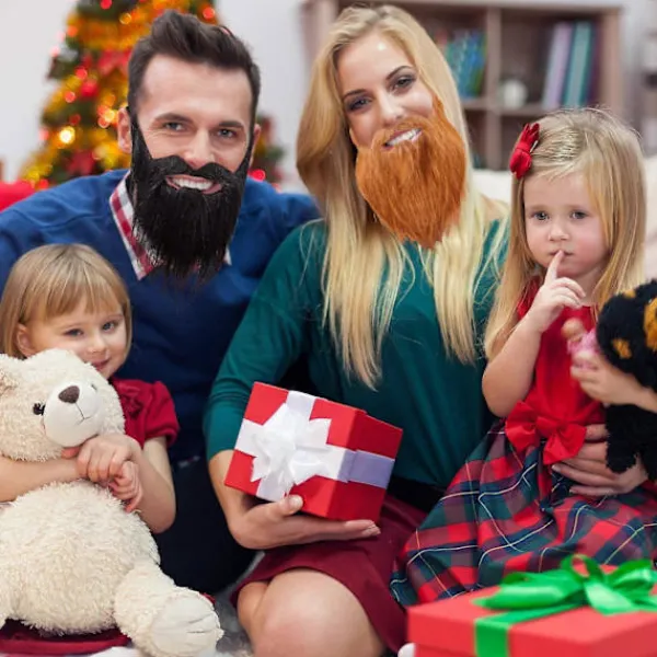 FMYSJ 4 st Falska Skägg Roliga Låtsasmustascher Falska Mustascher för Kostym Halloweenfest Tillbehör (FMY)> Tillbehör