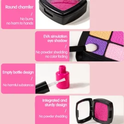 LBSS 11/21 st falska sminkleksaker för flickor Bärbara tvättbara sminkleksaker för små flickor><noscript><img width=