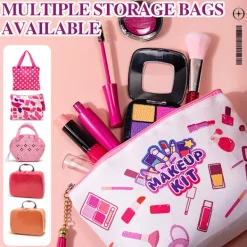 LBSS 11/21 st falska sminkleksaker för flickor Bärbara tvättbara sminkleksaker för små flickor><noscript><img width=