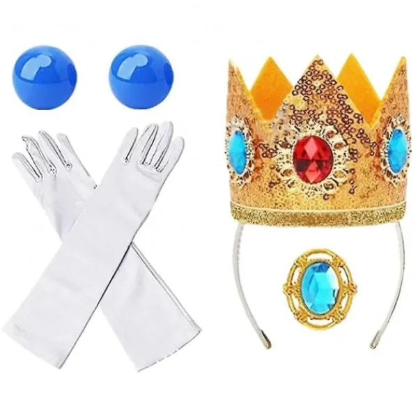6 st för flickor fest barn krona prinsessa peach mode handskar utklädnad dekoration, cosplay festdekorationer> Tillbehör