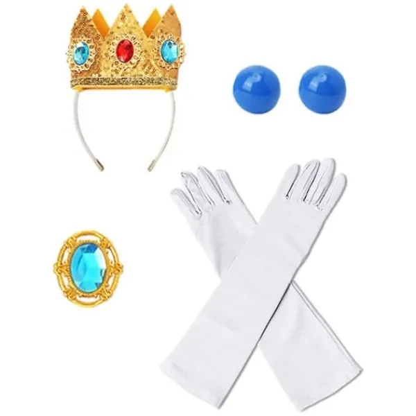 6 st för flickor fest barn krona prinsessa peach mode handskar utklädnad dekoration, cosplay festdekorationer> Tillbehör