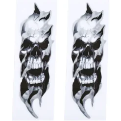 2 st Gaffel Döskalle Dekaler för Harley Sportster Softail Dyna Electra Street Glide><noscript><img width=