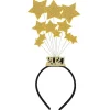 1 st Glitter Star Hårband Nyår Foto Prop Dekoration (33,5X11cm, Guld)> Huvudbonader
