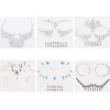 6 st Glitterklistermärken Ansiktsklistermärken Rhinestone Ansiktsklistermärken Ansiktsjuveler Smink> Smink