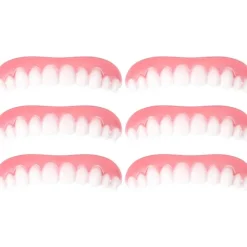 6 st ögonblickliga fanerproteser bekväma övre leende tänder vita kosmetiska tänder tillfälliga falska tänder flexibla tänder fyllningskit för att täcka saknade tänder | Fyndiq> Tillbehör