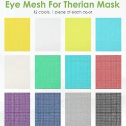 12 st Ögonnät 20x15 cm DIY Therian Mask Material Kit Plast Ögonnät Ark för DIY Hantverk Gör Kit><noscript><img width=