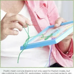 12 st Ögonnät 7,9x5,9 tum DIY Therian Mask Material Kit Plastnätark kompatibel för DIY-hantverk><noscript><img width=