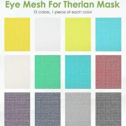 12 st Ögonnät 7,9x5,9 tum DIY Therian Mask Material Kit Plastnätark kompatibel för DIY-hantverk><noscript><img width=