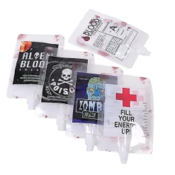5 st Halloween Blod Dryckspåsar 250ml Påsar Juicepåse Vampyr Plasma Dekoration Rekvisita><noscript><img width=