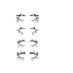 8 st Halloween Eyeliner Sticker Öga Tillfälliga Tatueringar Fladdermus Spindelväv Mönster><noscript><img width=