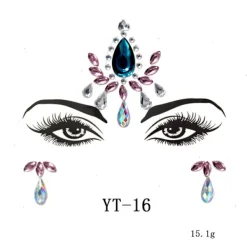 3 st Halloween Glow-in-the-Dark Ansiktsstenar Tatueringsdekal, cosplay (E)><noscript><img width=