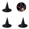 3 st Halloween hatt svart Oxford tyg trollkarl hatt smink kostym rekvisita häxhatt häxhatt(L)> Huvudbonader