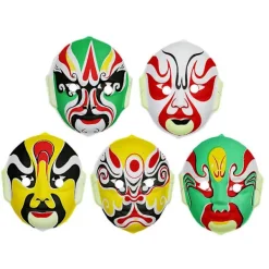 5 st Halloween kinesiska operamasker för barn med prestanda Cosplay rekvisita Festtillbehör (slumpmässig stil)> Masker