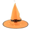2 st Halloween lysande häxhatt orange häxhatt cosplay med Cr> Huvudbonader