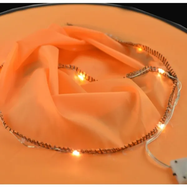 2 st Halloween lysande häxhatt orange häxhatt cosplay med Cr> Huvudbonader