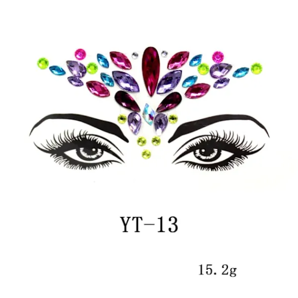 3 st Halloween Noctilucent Ansiktsstenar Tatuering Dekal, cosplay> Smink