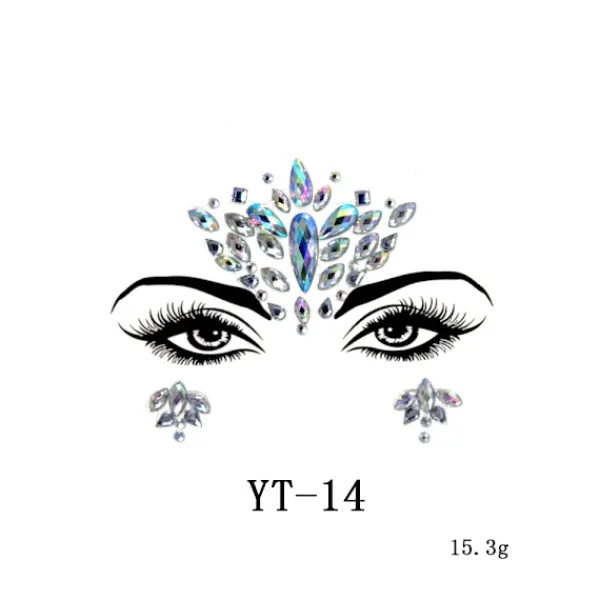 3 st Halloween Noctilucent Ansiktsstenar Tatuering Dekal, cosplay> Smink