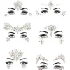 6 st Halloween Noctilucent Face Gems Tattoo Sticker, cosplay> Smink