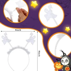 6 st Halloween Pannband Djävulshorn Pannband Spindel Pannband Witch_yux> Huvudbonader