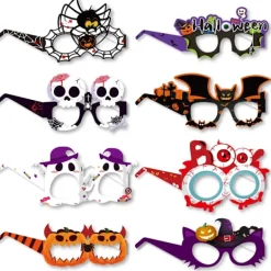 #8 st Halloween Pappersglasögon Dekorationer Fotobås Fotografering Pro#> Tillbehör