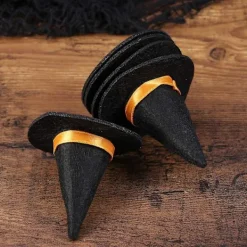 8 st Halloween små häxhattar DIY hantverk flaskhätta vinflaska C><noscript><img width=