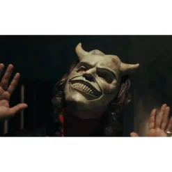 1 st Halloween, The Black Phone The Grabber Latexskräckfilm Halloween Mask, svart telefon><noscript><img width=