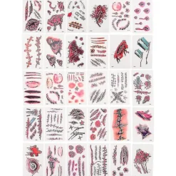 60 st Halloween-klistermärken för Halloween-dekorationer> Smink