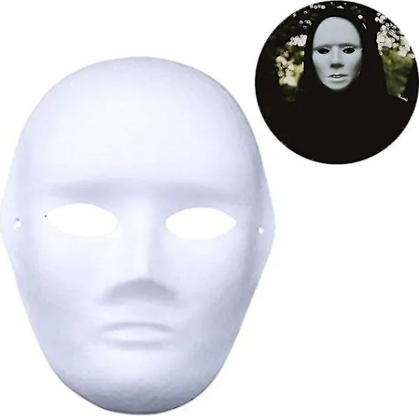 10 st Halloweenmasker av plast för pyssel och målning Stil 1-max> Masker