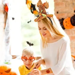 2 st Häx Pumpa Hatt Huvudband Halloween Häxhatt Hår Kostym> Huvudbonader