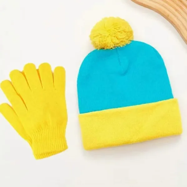 2 st Jul Cosplay Rolig Mössa och Handskar, Unisex Vinter Varm Klassisk Stickad Mössa, Halloween, Nyårs Kostymtillbehör Hat + Glove> Tillbehör