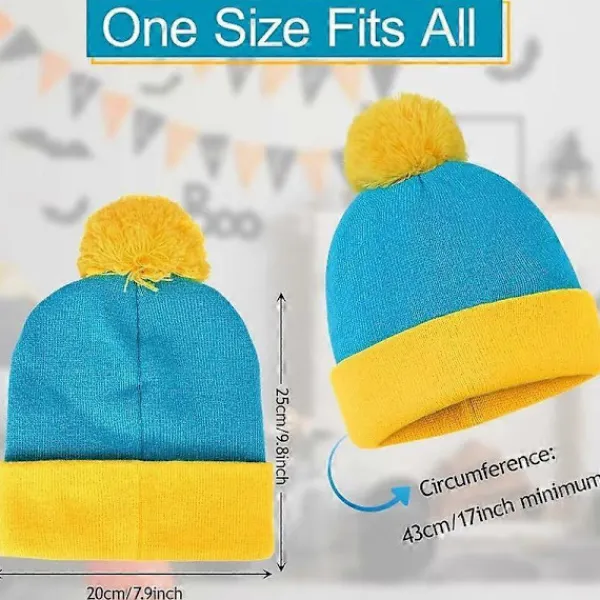 2 st Jul Cosplay Rolig Mössa och Handskar, Unisex Vinter Varm Klassisk Stickad Mössa, Halloween, Nyårs Kostymtillbehör Hat + Glove> Tillbehör