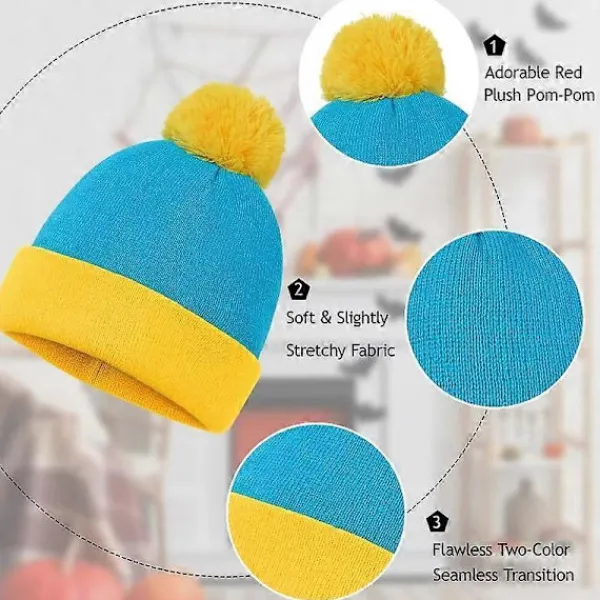 2 st Jul Cosplay Rolig Mössa och Handskar, Unisex Vinter Varm Klassisk Stickad Mössa, Halloween, Nyårs Kostymtillbehör Hat + Glove> Tillbehör