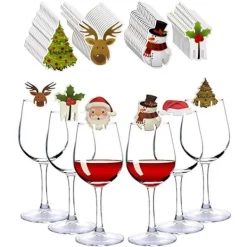 10 st Jul Kopp Kort Tomtehatt Vinglas Dekor Julgran Ornament För Hem Juldekoration Festdekor Nyårspresenter> Huvudbonader