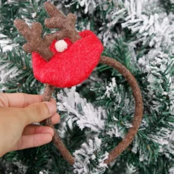 1 st juldekoration plysch pannband, plysch horn pannband> Huvudbonader