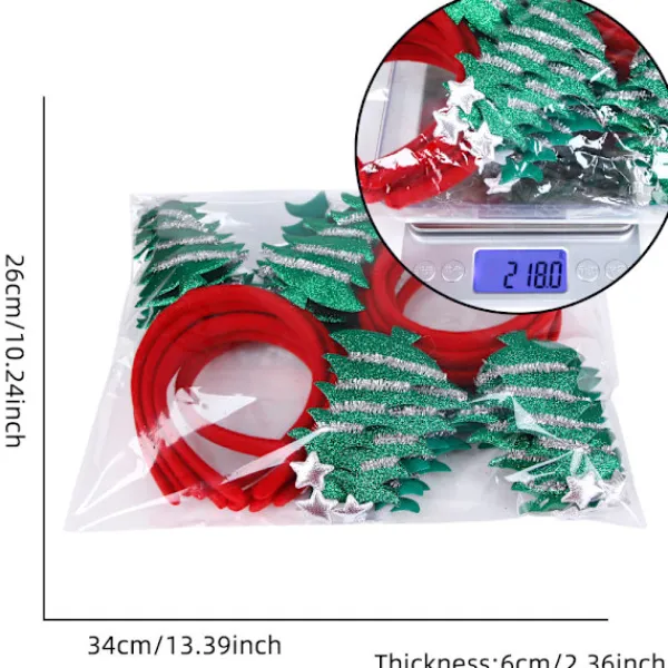 12 st juldiadem, juldiadem för kvinnor, barn och män, jultema hårband, stilar med snö> Tillbehör