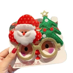 2 st Julglasögonbågar Juldekoration glasögon Julglasögon Jultomteglasögon festdekorationer med kartongpapper> Tillbehör